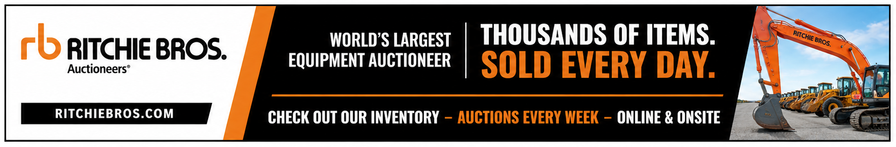 Ritchie Bros. equipment auction advertisement